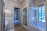 BR 1- Ensuite Bath with Glass Shower, Jetted Tub